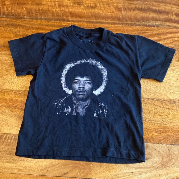 KARL FERRIS COLLECTION JIMI HENDRIX Large Print Band T-Shirt, Men's Medium cotton black type Vintage Second Hand